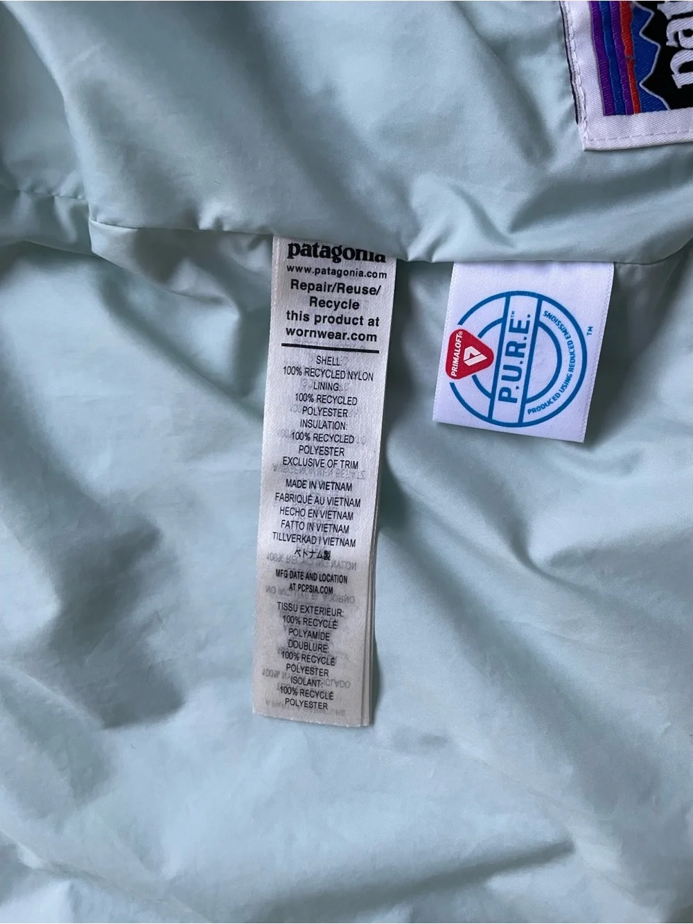 Patagonia Kids Nano Puff Brick Quilted Jacket, Salamander Green, Size XL (14)